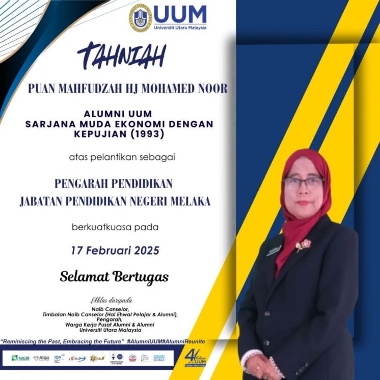 Tahniah Atas Perlantikan sebagai Pengarah Pendidikan Jabatan Pendidikan Negeri Melaka